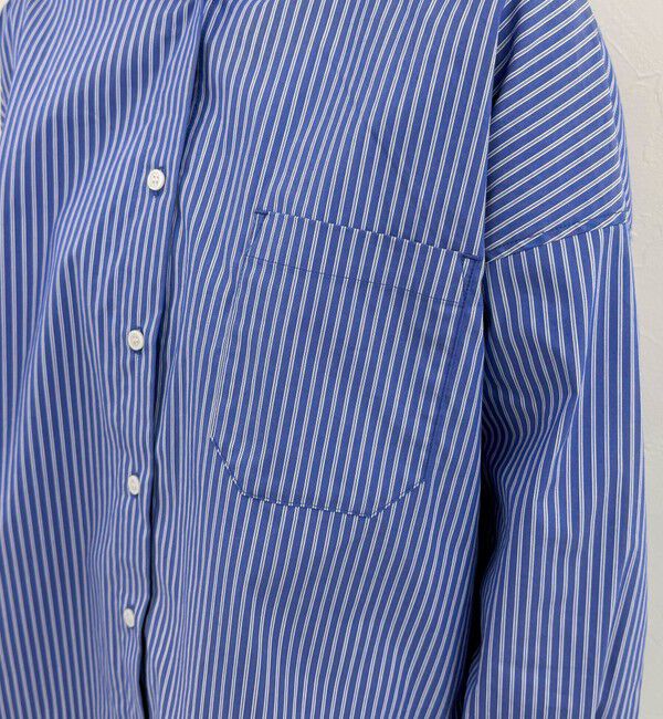 fredy emue「ストライプフーディーシャツ」|シャツ・ブラウス|