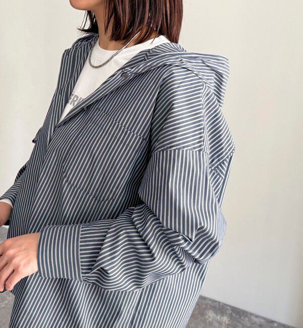 fredy emue「ストライプフーディーシャツ」|シャツ・ブラウス|