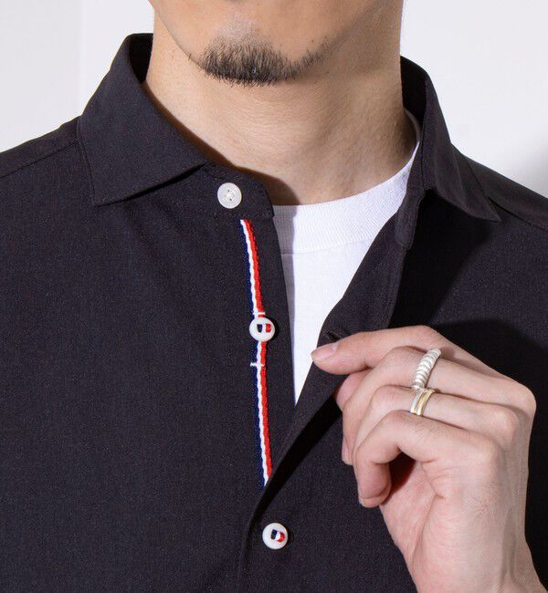 GLOSTER「【GLOSTER/グロスター】COOLMAX ポリトロ パラシュートボタン 七分袖レギュラーシャツ」|シャツ・ブラウス|