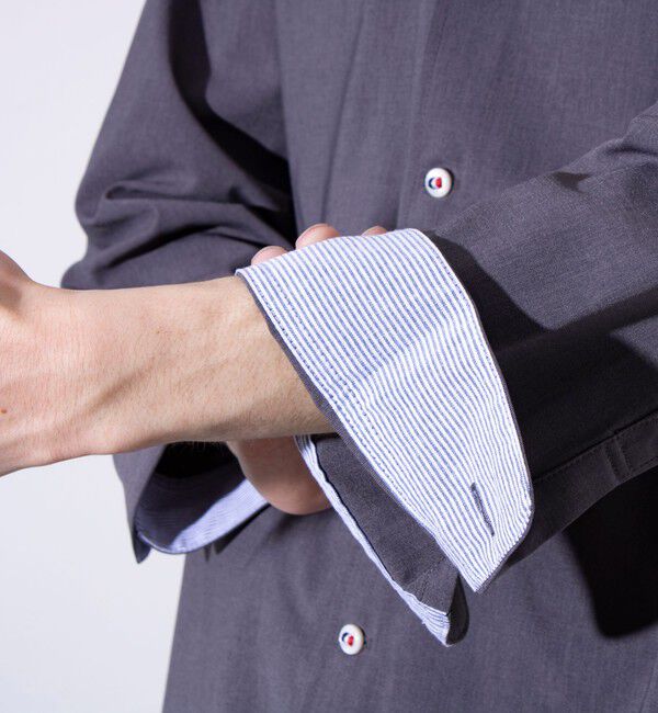 GLOSTER「【GLOSTER/グロスター】COOLMAX ポリトロ パラシュートボタン 七分袖レギュラーシャツ」|シャツ・ブラウス|