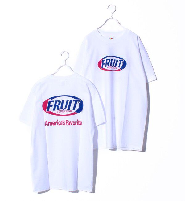 GLOSTER「【FRUIT OF THE LOOM/フルーツオブザルーム】プリントTシャツ 前後プリント」|Tシャツ・カットソー|ホワイト