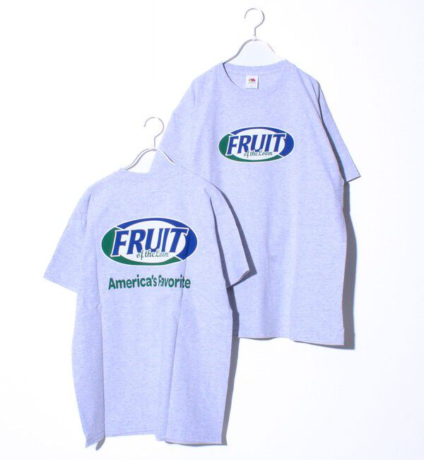 GLOSTER「【FRUIT OF THE LOOM/フルーツオブザルーム】プリントTシャツ 前後プリント」|Tシャツ・カットソー|アッシュグレー