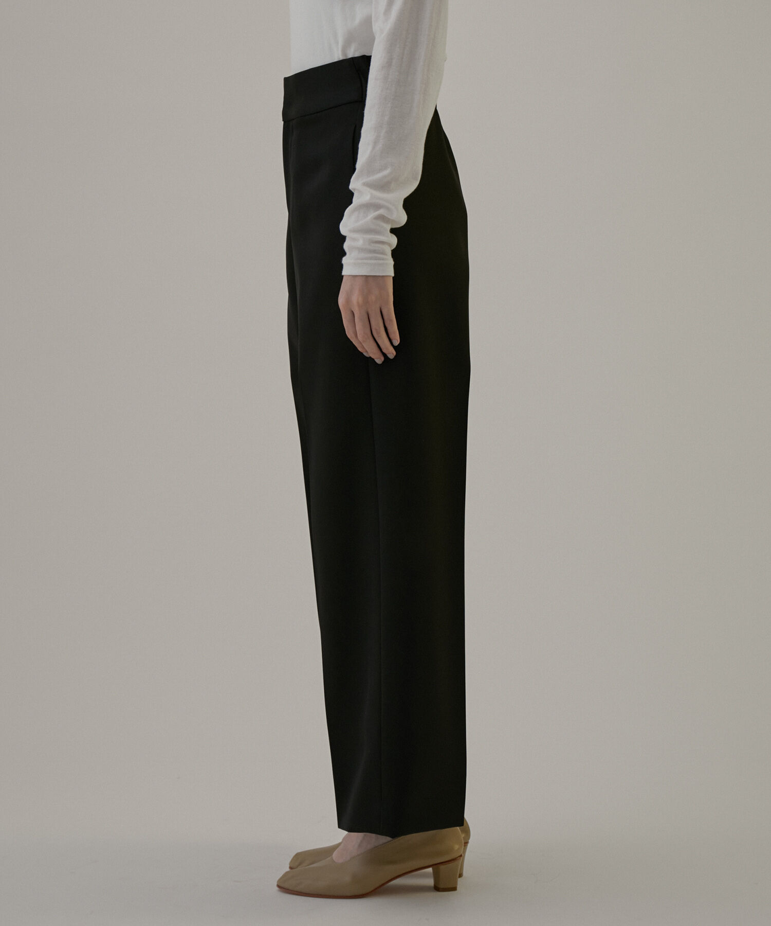 SALON adam et rope'「エコツイルスタイルアップワイドパンツ【洗える】」|チノ|