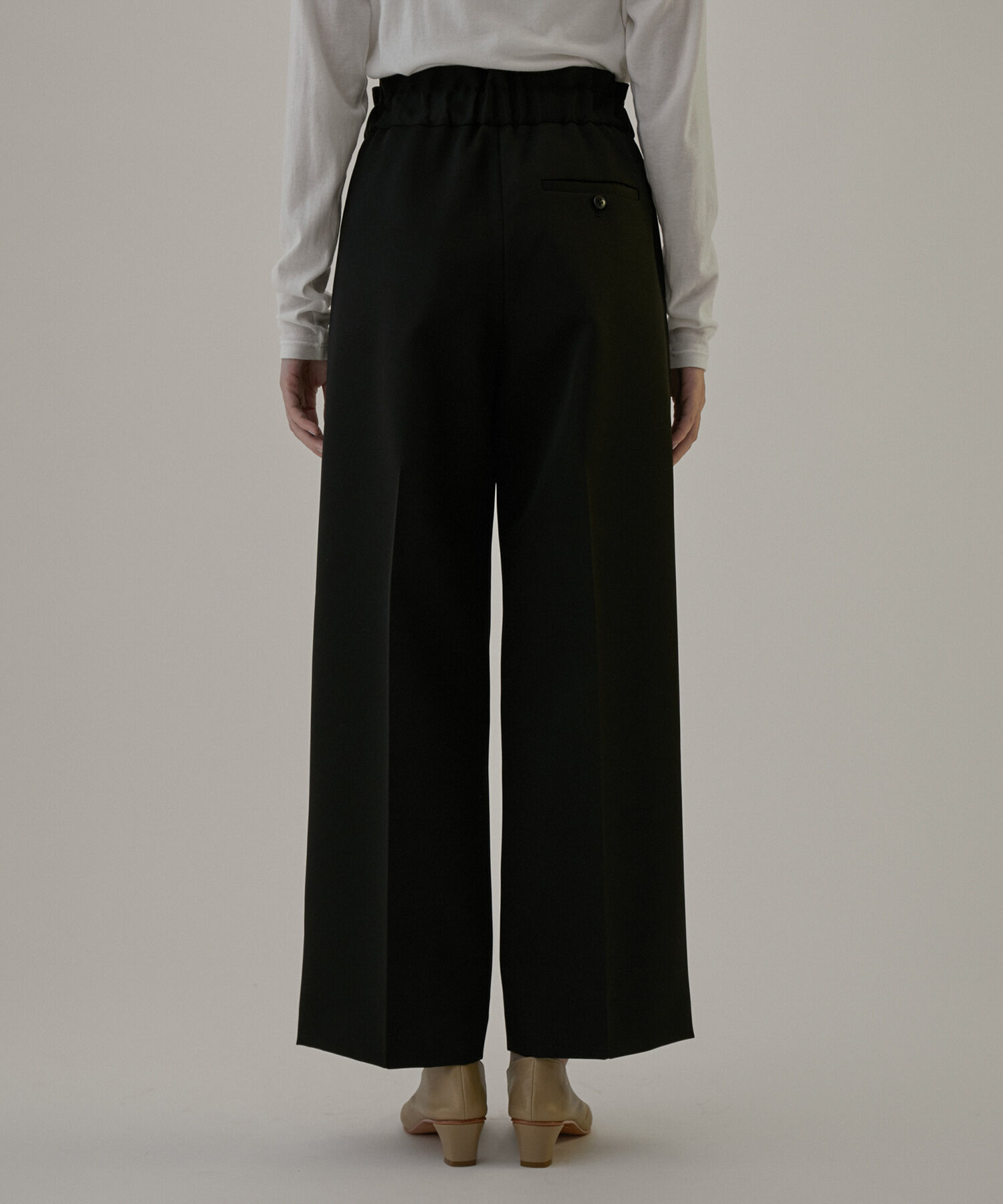 SALON adam et rope'「エコツイルスタイルアップワイドパンツ【洗える】」|チノ|