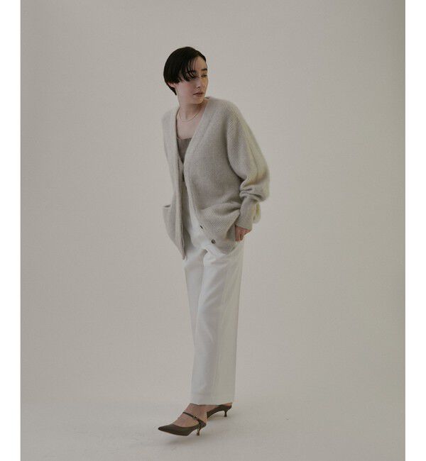 SALON adam et rope'「エコツイルスタイルアップワイドパンツ【洗える】」|チノ|