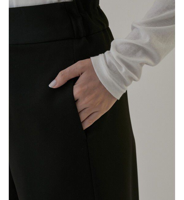 SALON adam et rope'「エコツイルスタイルアップワイドパンツ【洗える】」|チノ|