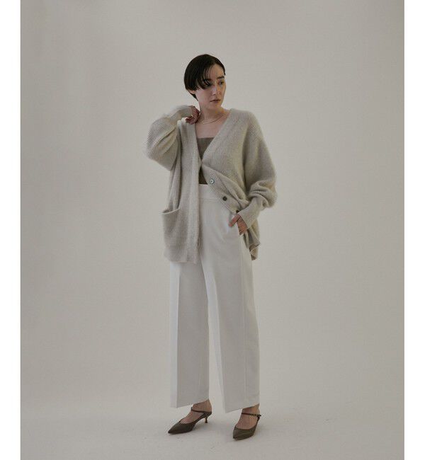 SALON adam et rope'「エコツイルスタイルアップワイドパンツ【洗える】」|チノ|