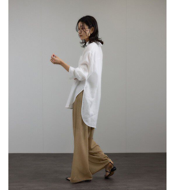 SALON adam et rope'「ブライトシアーイージーパンツ」|チノ|