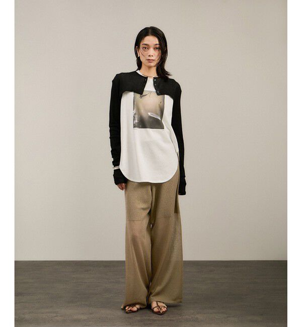 SALON adam et rope'「ブライトシアーイージーパンツ」|チノ|