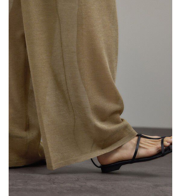 SALON adam et rope'「ブライトシアーイージーパンツ」|チノ|