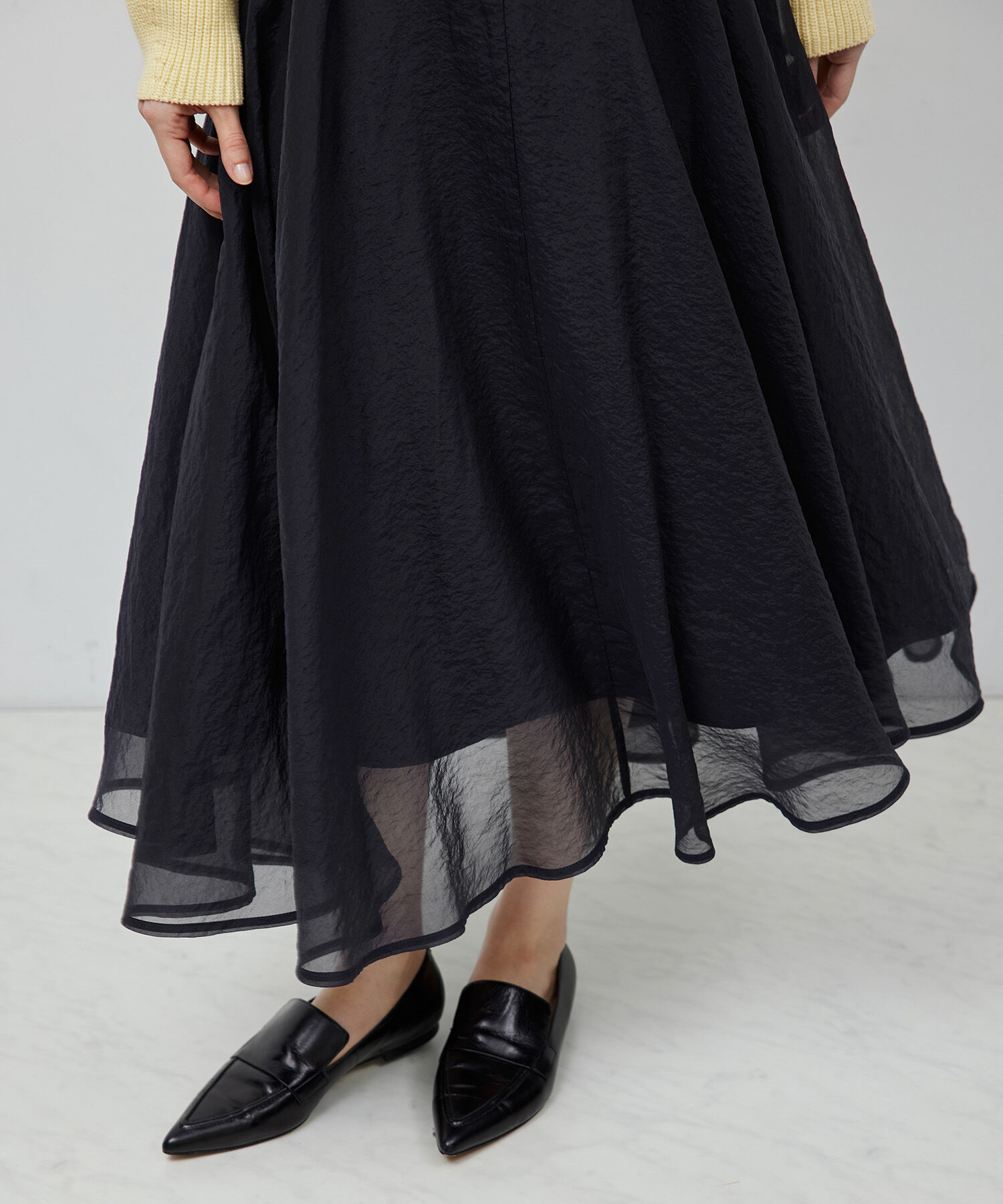 ROPE「シアーサーキュラーフレアスカート」|スカート|