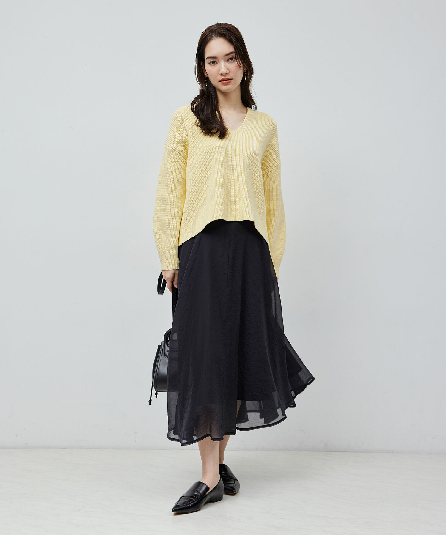 ROPE「シアーサーキュラーフレアスカート」|スカート|