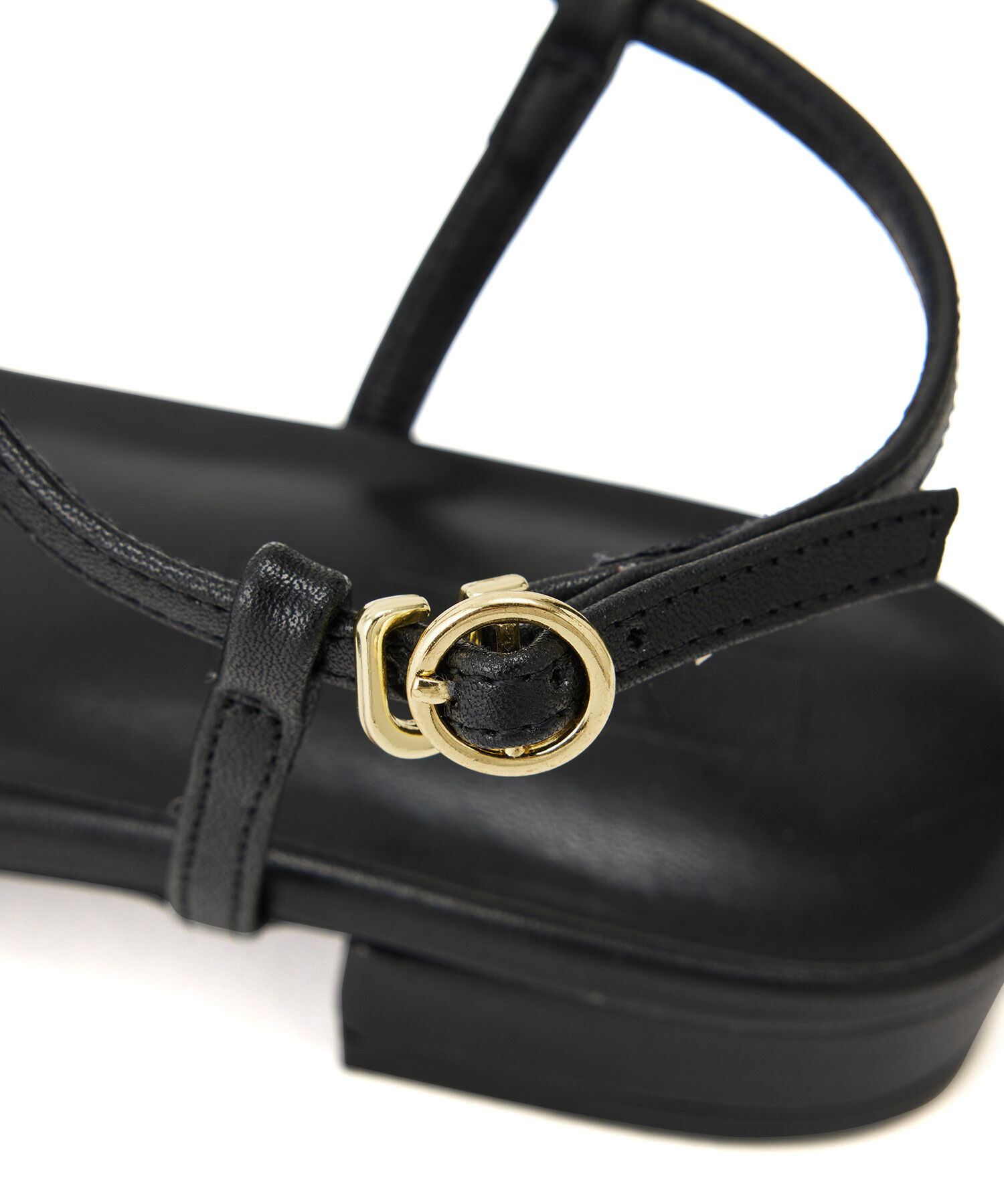 Juze「ボーンアンクルストラップフラットサンダル」|サンダル|