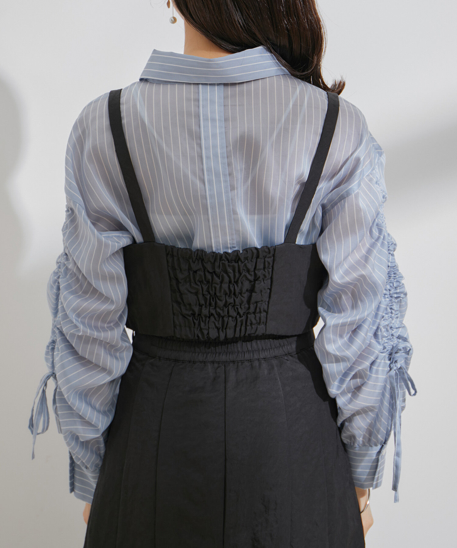 VIS「【セットアップ対応】ナイロンビスチェ【洗える】」|キャミソール|