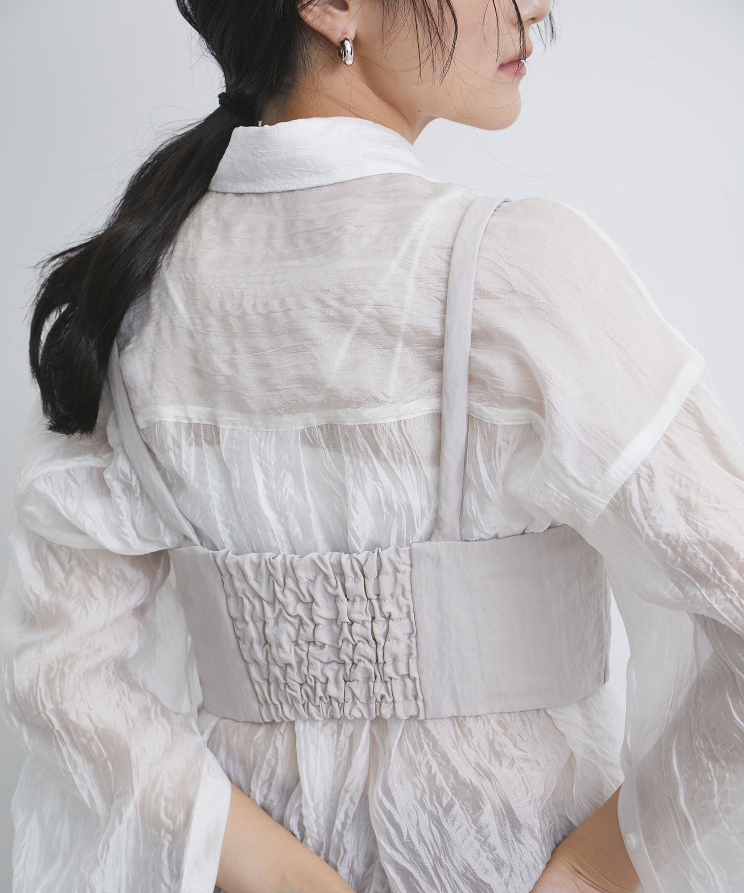 VIS「【セットアップ対応】ナイロンビスチェ【洗える】」|キャミソール|