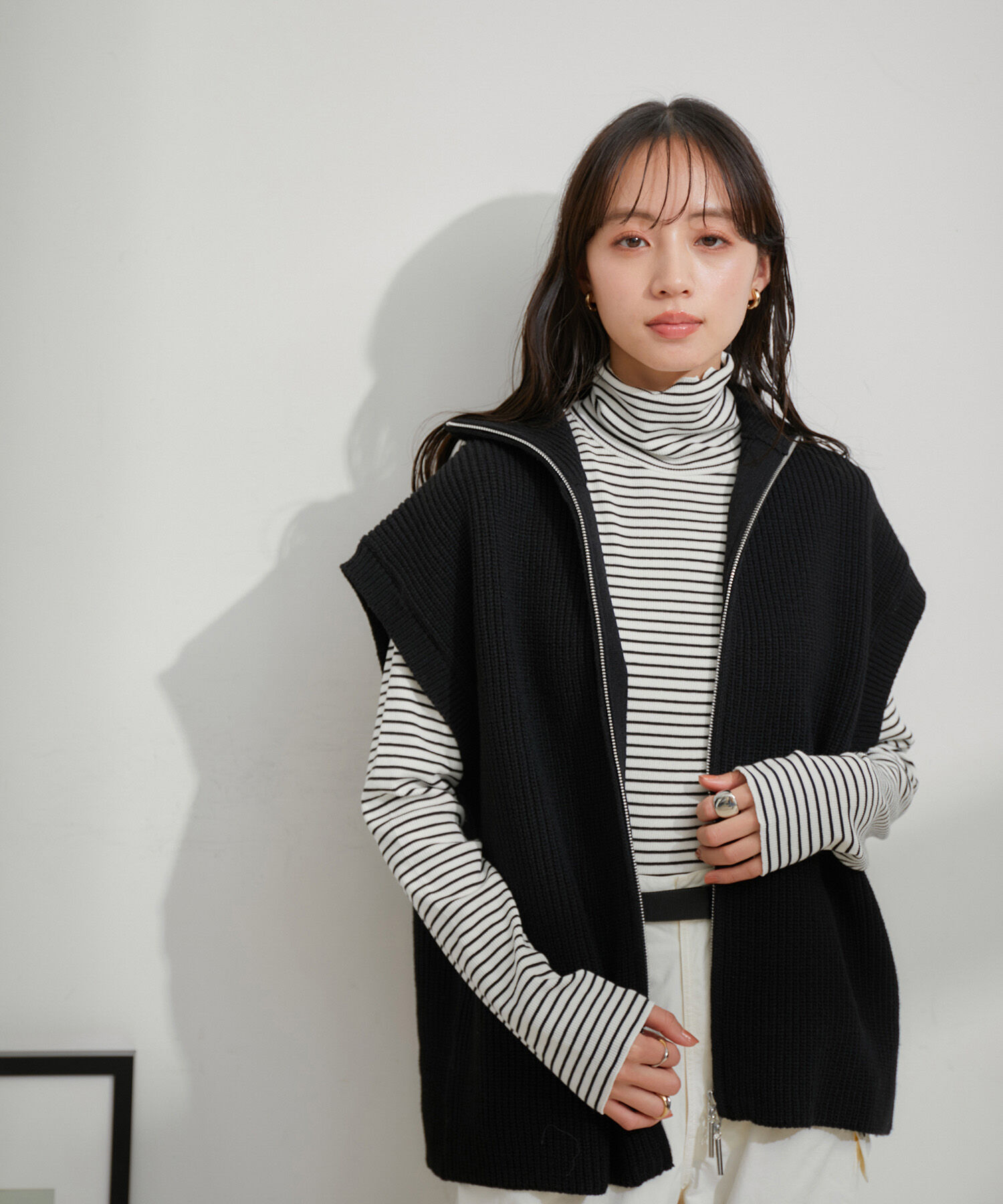 VIS「【EC/一部店舗限定】Wジップニットベスト」|ベスト・ジレ|