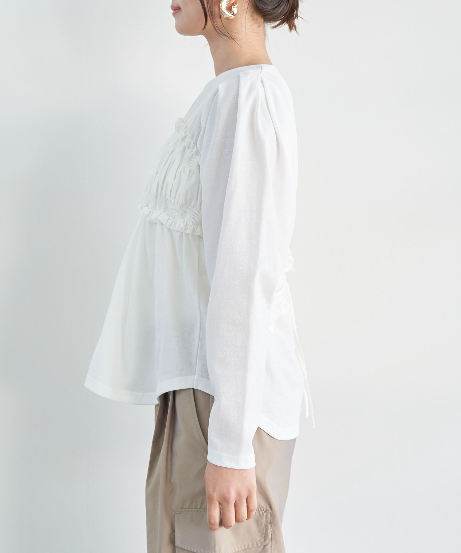 VIS「ビスチェドッキングデザインロングTシャツ」|Tシャツ・カットソー|