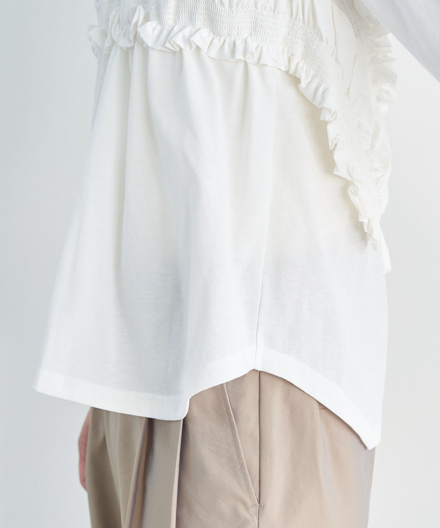 VIS「ビスチェドッキングデザインロングTシャツ」|Tシャツ・カットソー|