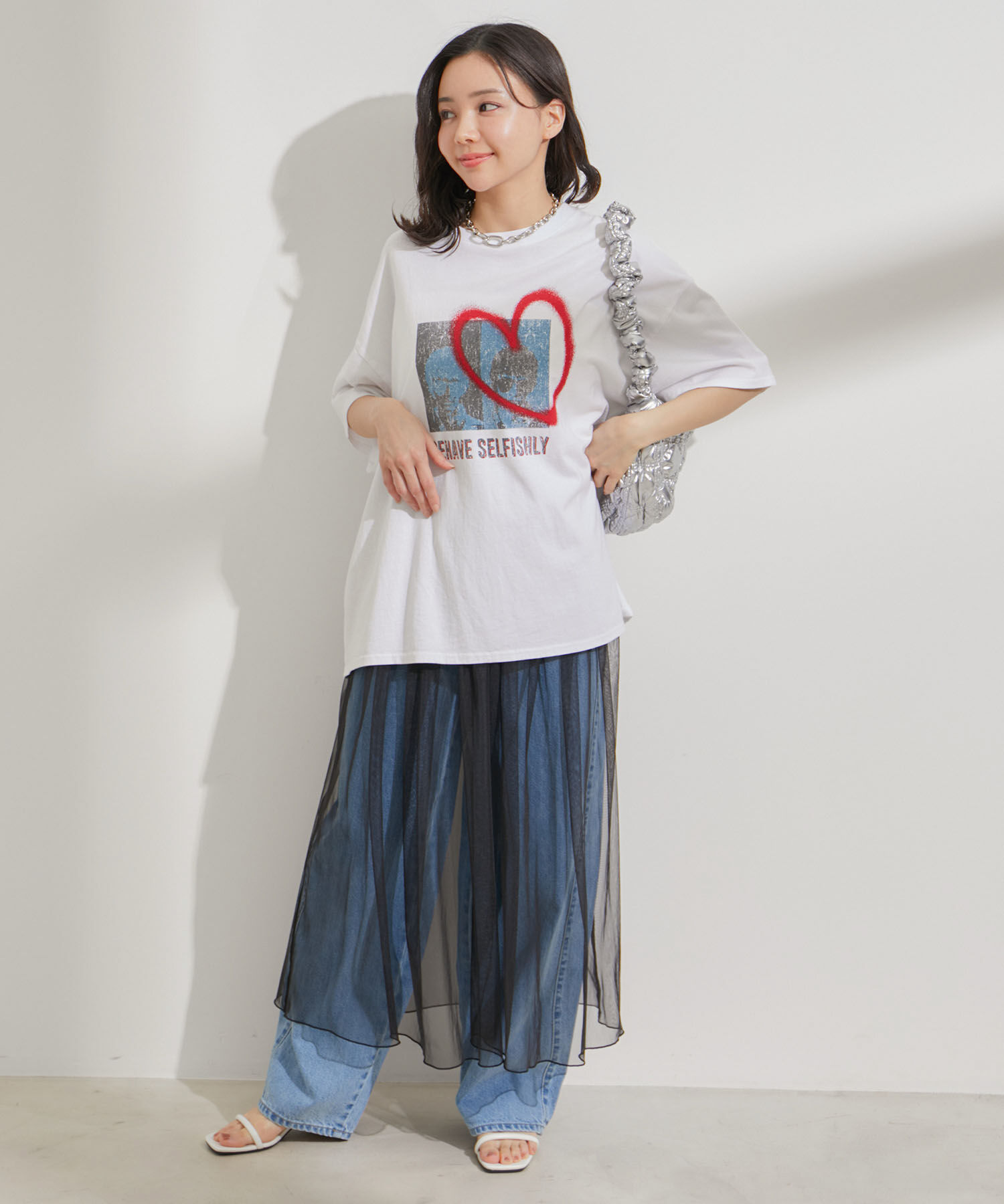 VIS「【2WAY】チュールロングスカート」|スカート|