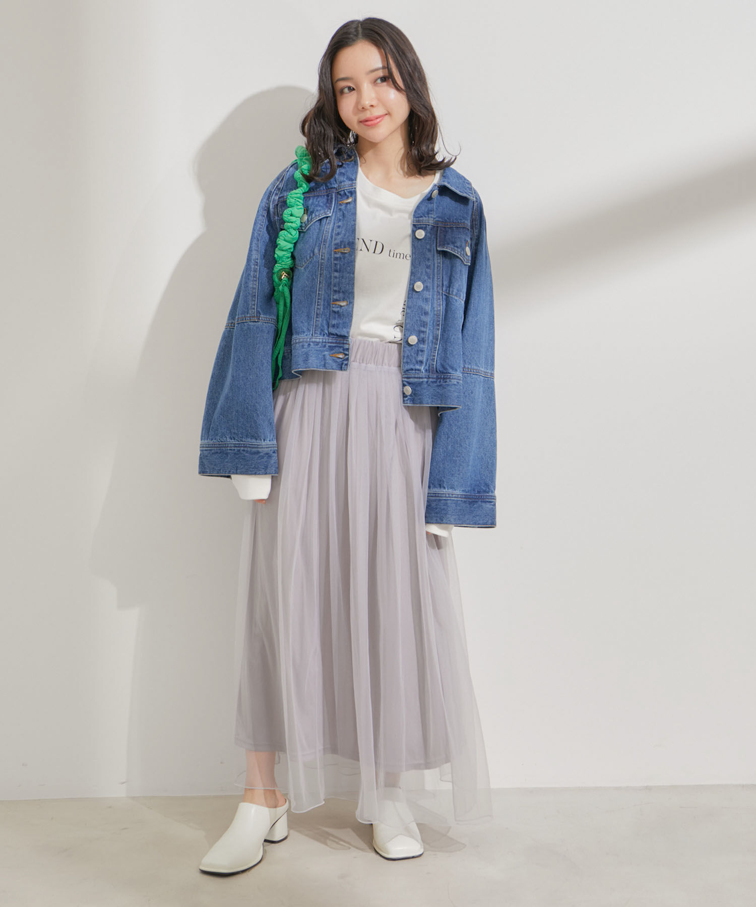 VIS「【2WAY】チュールロングスカート」|スカート|