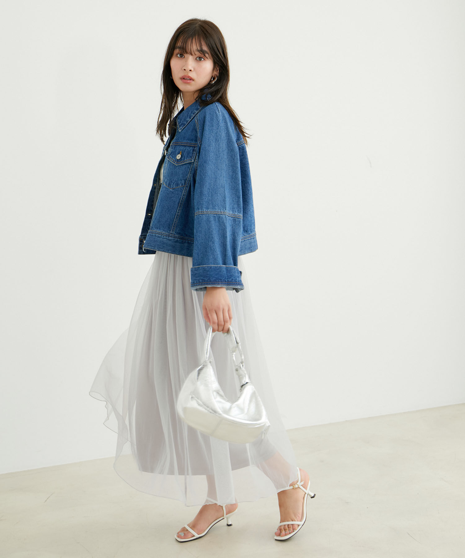 VIS「【2WAY】チュールロングスカート」|スカート|