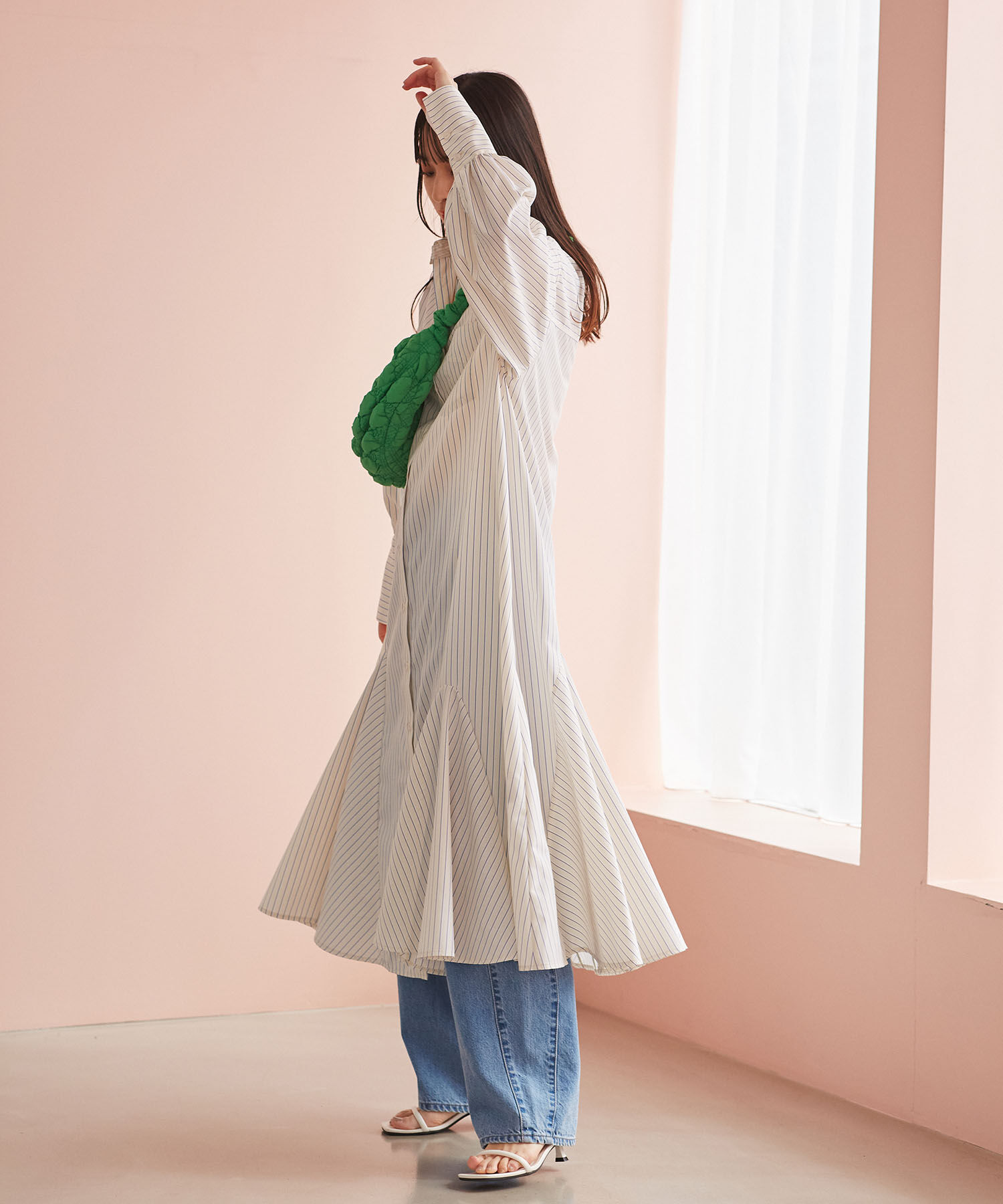 VIS「【洗える】美easyフレアシャツワンピース」|その他|