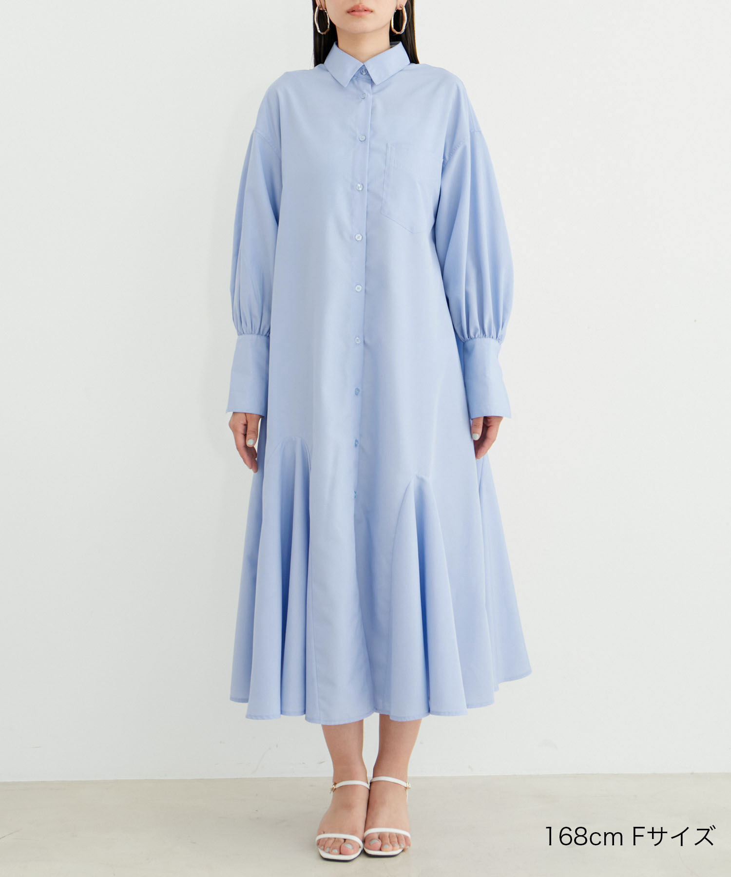 VIS「【洗える】美easyフレアシャツワンピース」|その他|