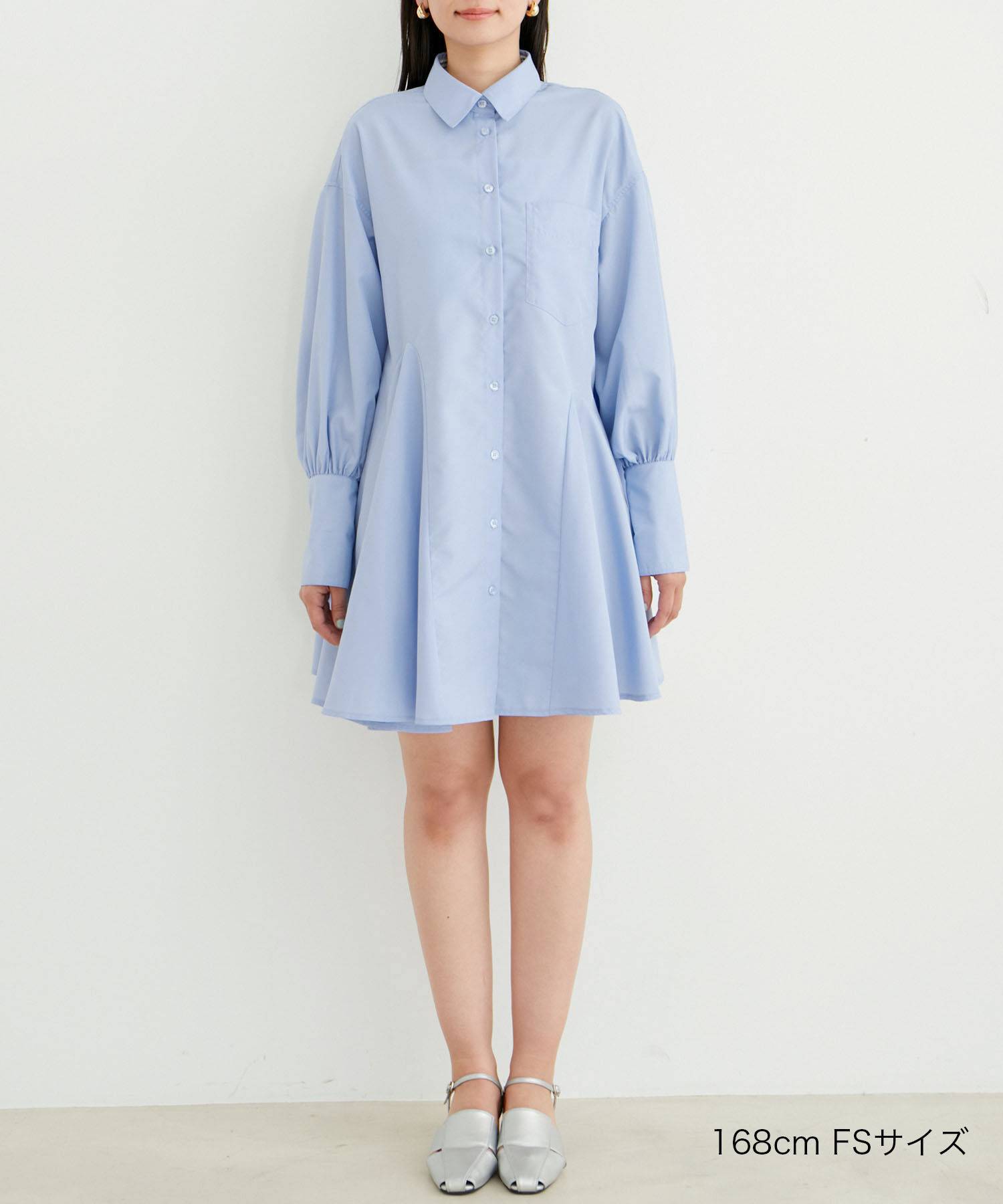 VIS「【洗える】美easyフレアシャツワンピース」|その他|