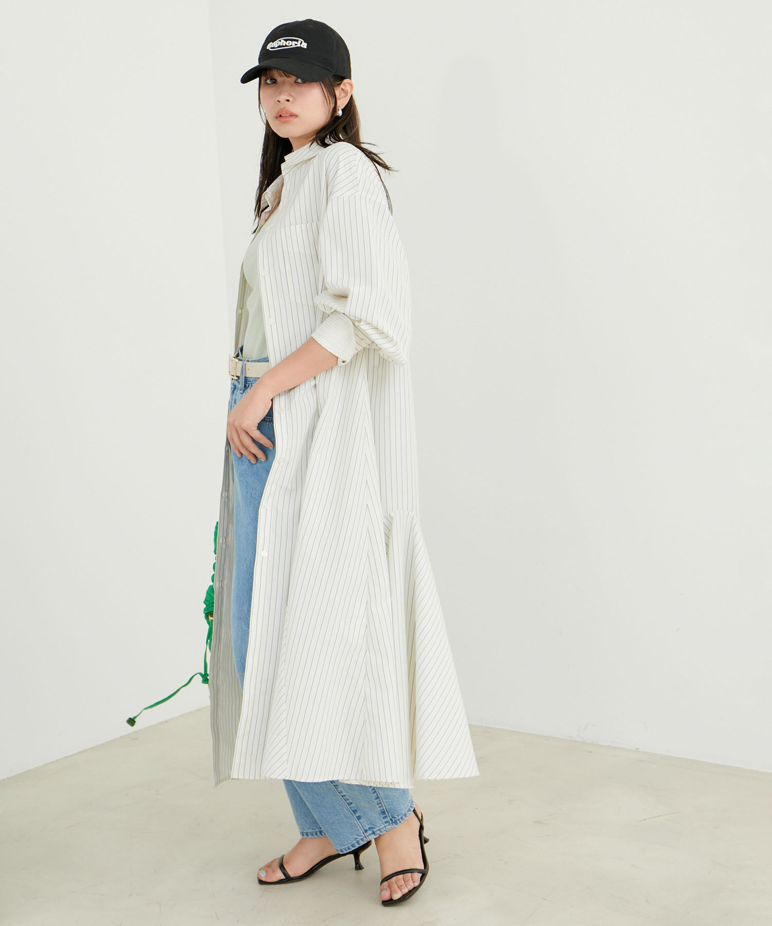 VIS「【洗える】美easyフレアシャツワンピース」|その他|