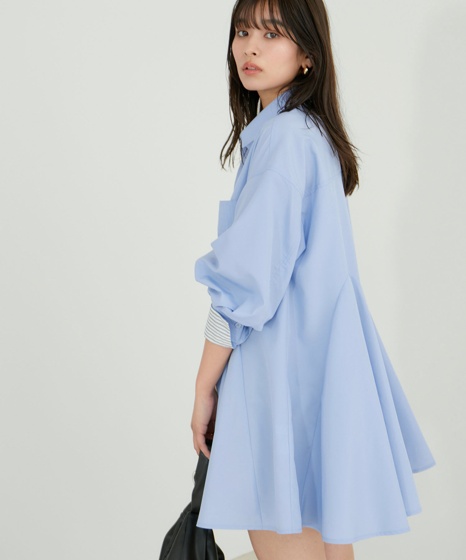 VIS「【洗える】美easyフレアシャツワンピース」|その他|