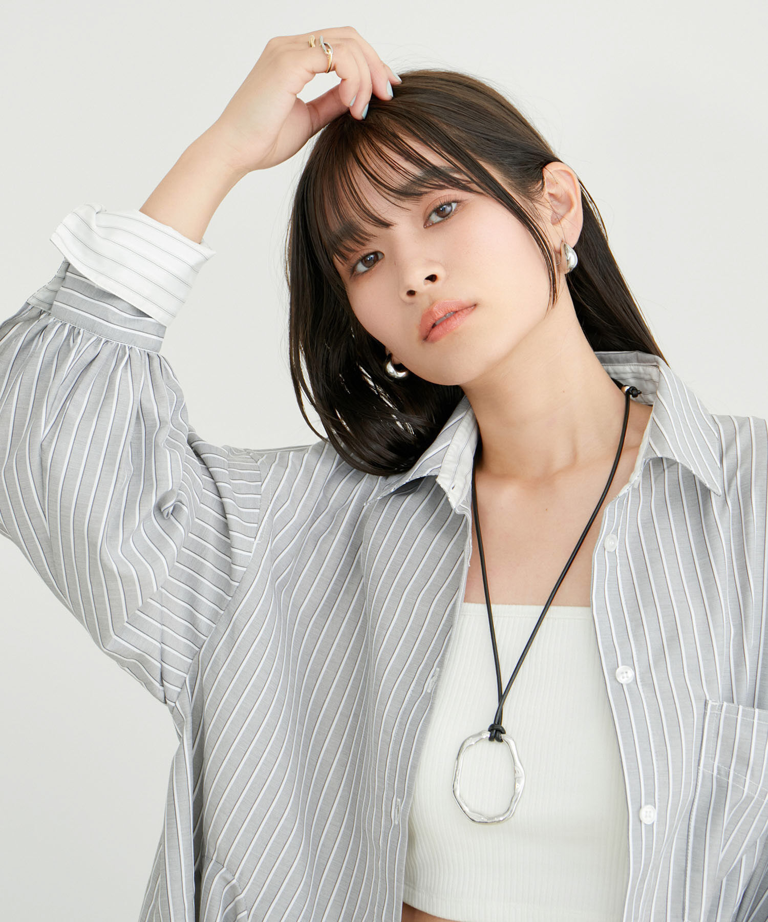 VIS「【洗える】美easyフレアシャツワンピース」|その他|