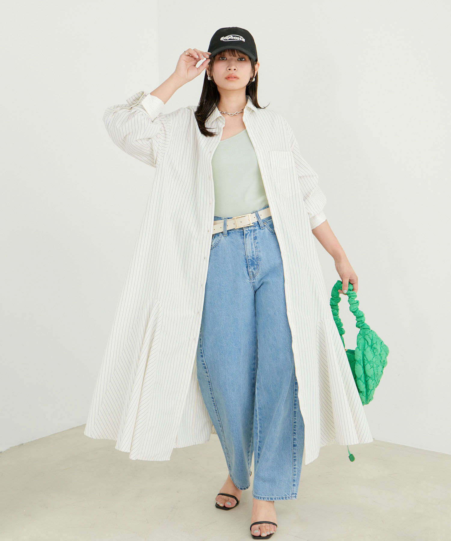 VIS「【洗える】美easyフレアシャツワンピース」|その他|