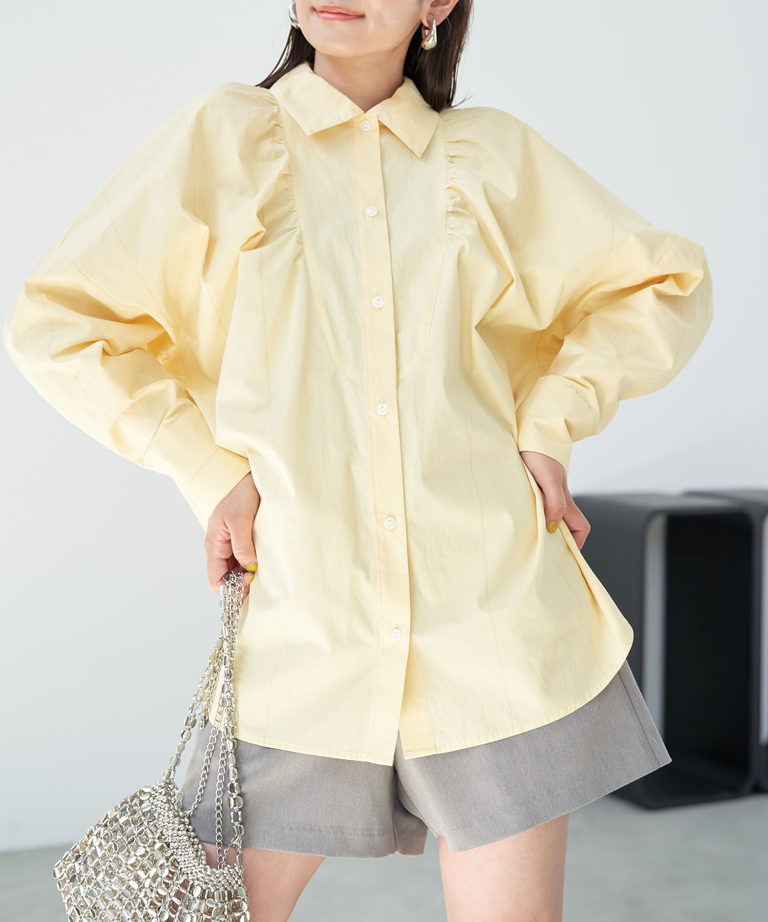 VIS「【洗える】モモンガビックシルエットシャツ」|シャツ・ブラウス|クリーム(83)