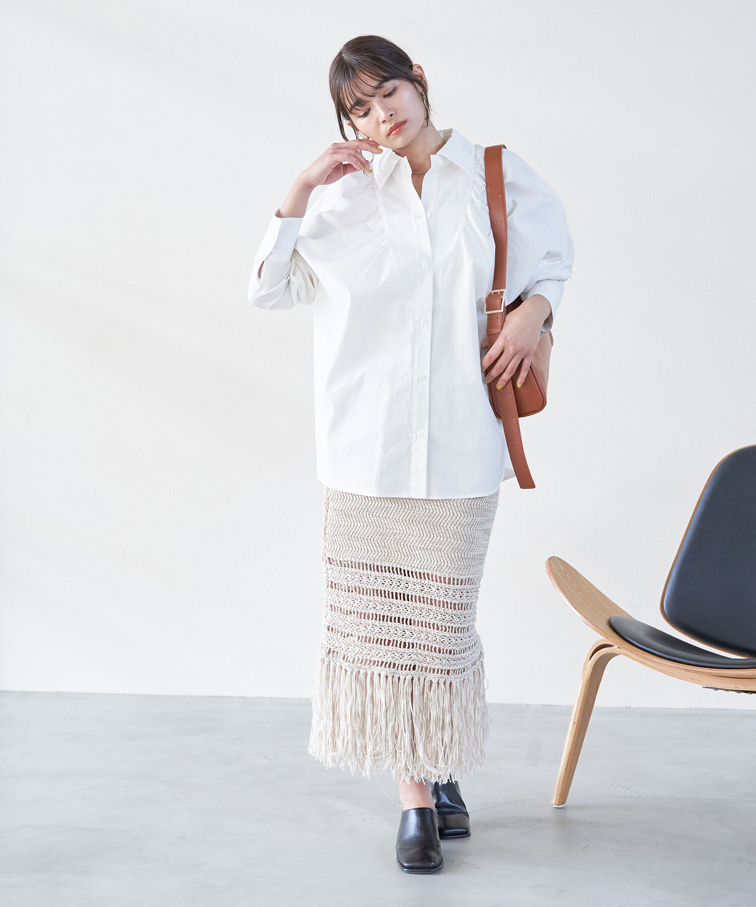 VIS「【洗える】モモンガビックシルエットシャツ」|シャツ・ブラウス|