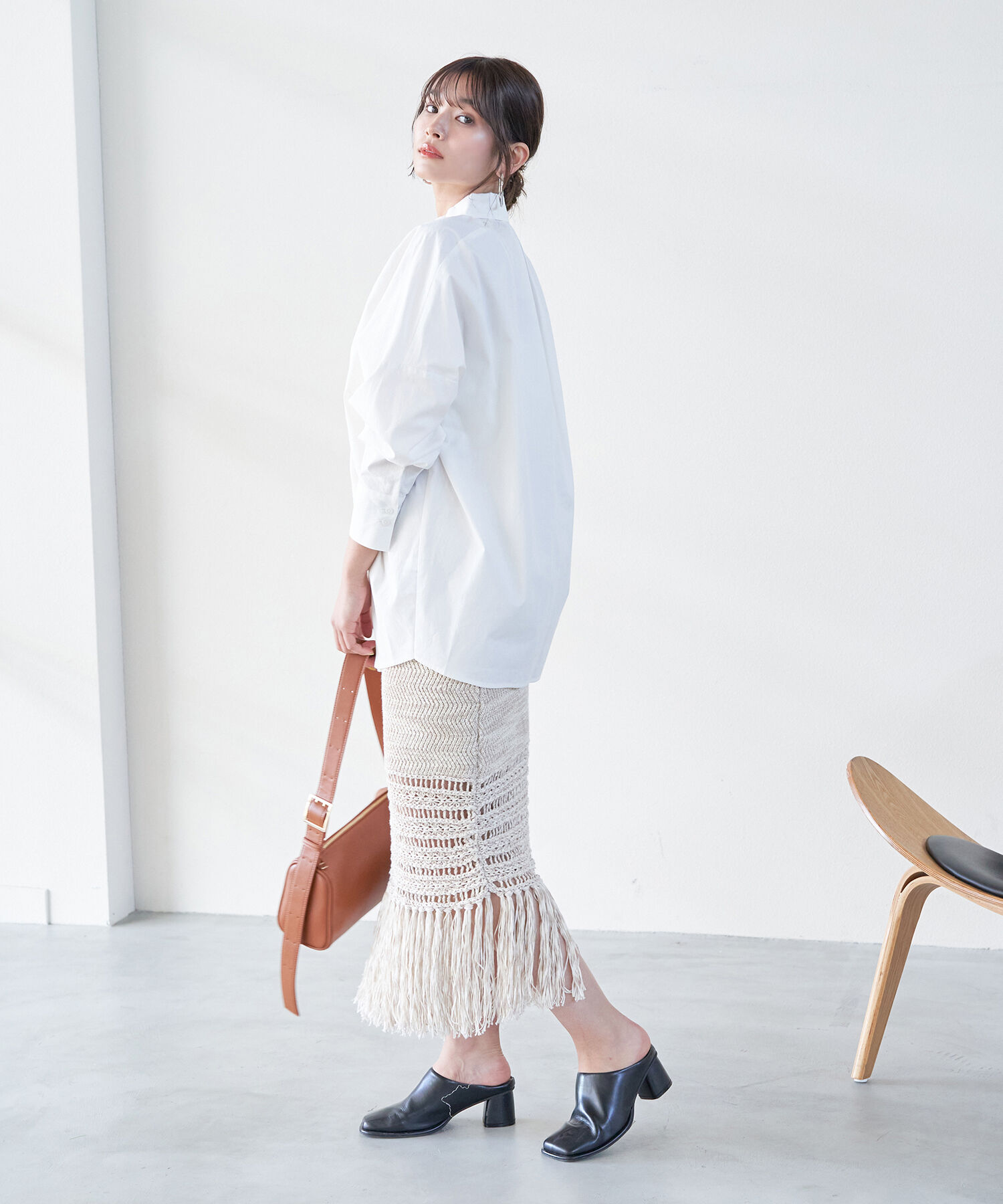 VIS「【洗える】モモンガビックシルエットシャツ」|シャツ・ブラウス|