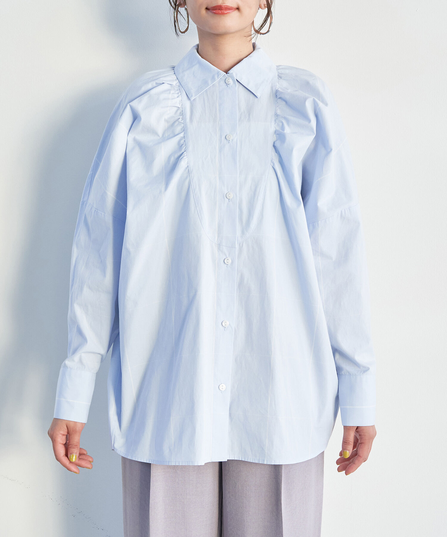 VIS「【洗える】モモンガビックシルエットシャツ」|シャツ・ブラウス|