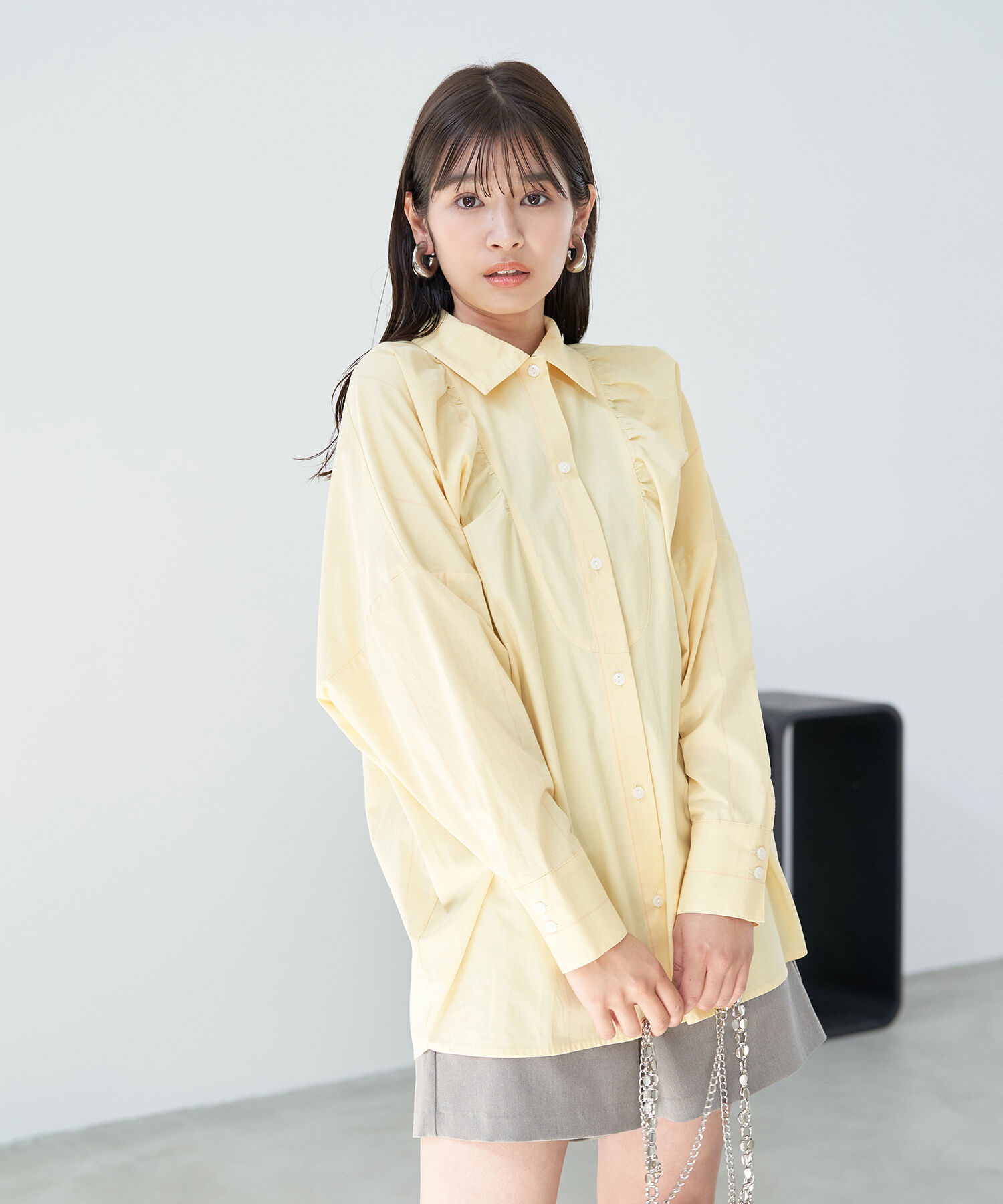 VIS「【洗える】モモンガビックシルエットシャツ」|シャツ・ブラウス|