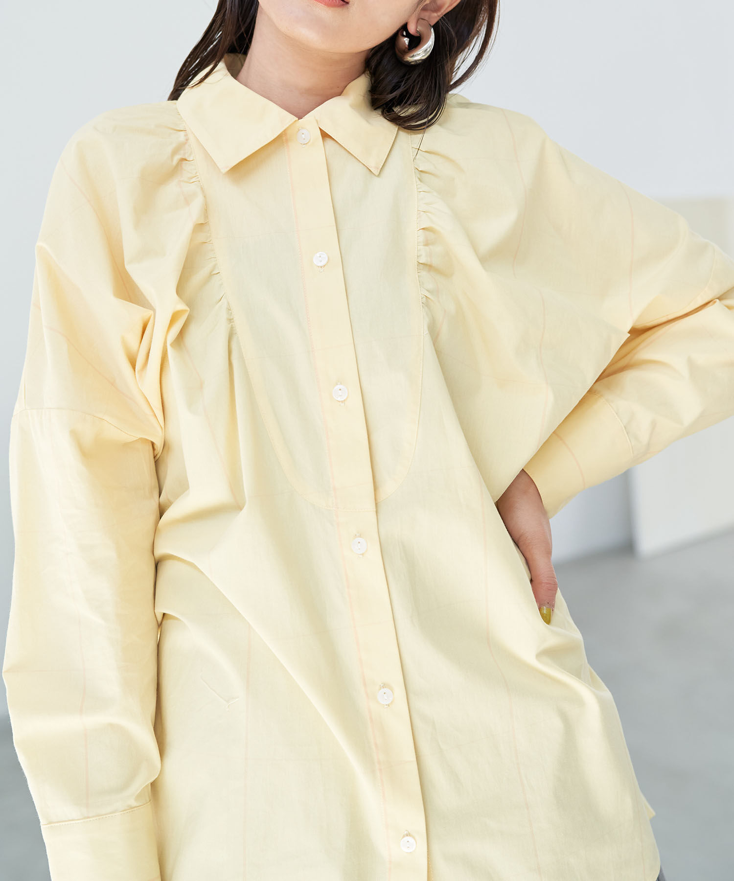 VIS「【洗える】モモンガビックシルエットシャツ」|シャツ・ブラウス|