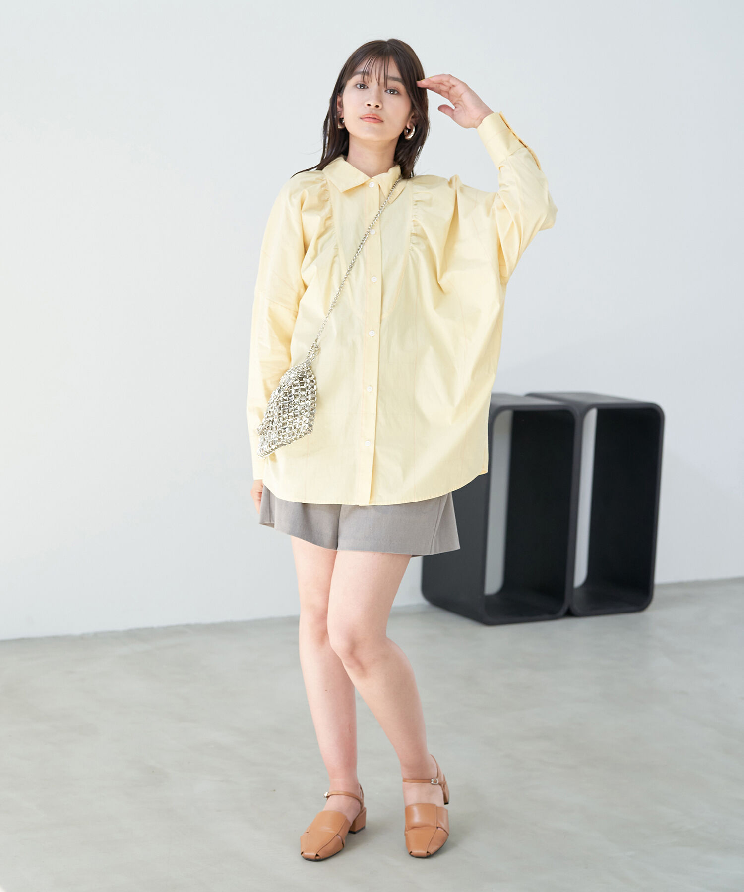 VIS「【洗える】モモンガビックシルエットシャツ」|シャツ・ブラウス|