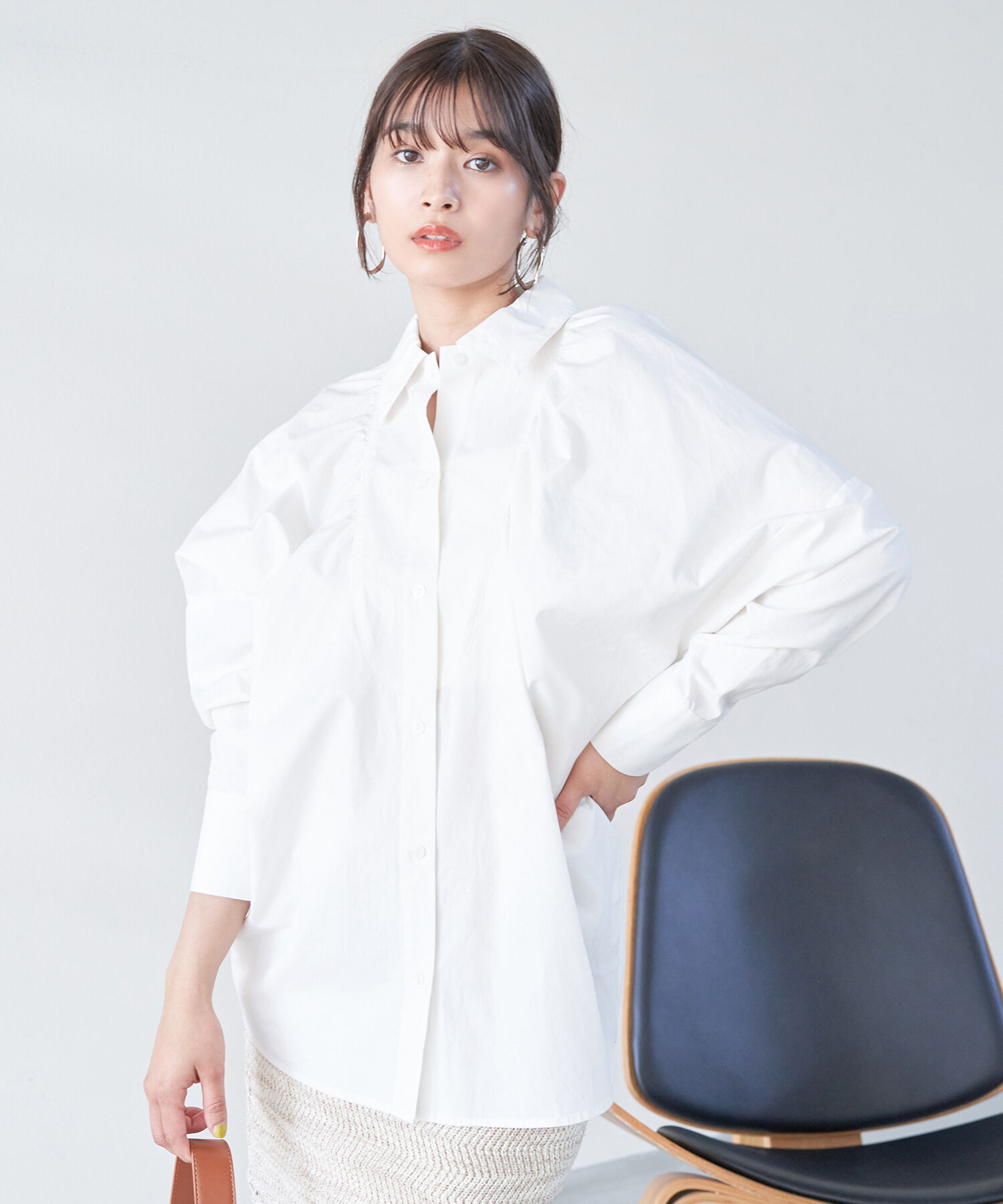 VIS「【洗える】モモンガビックシルエットシャツ」|シャツ・ブラウス|