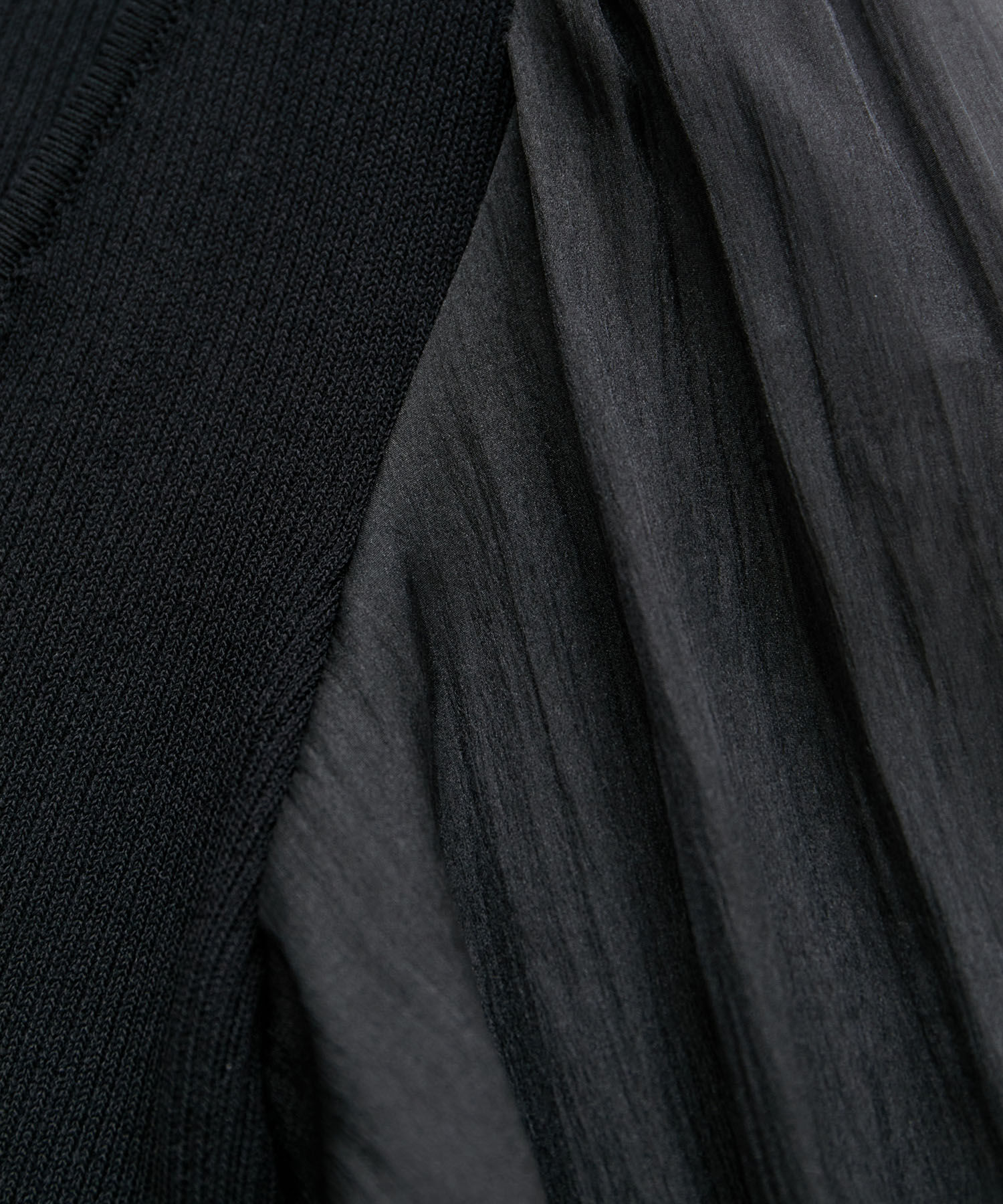 VIS「オーガンジーキャンディスリーブリブニット」|ニット・セーター|