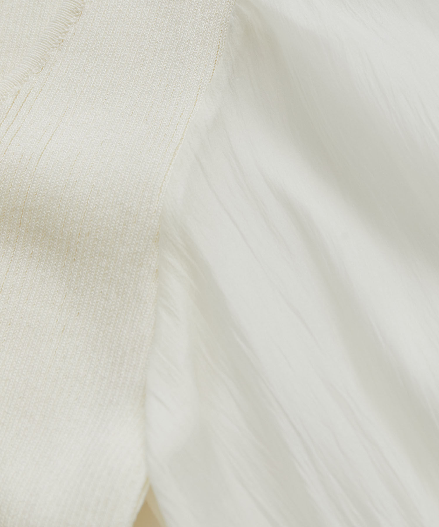 VIS「オーガンジーキャンディスリーブリブニット」|ニット・セーター|