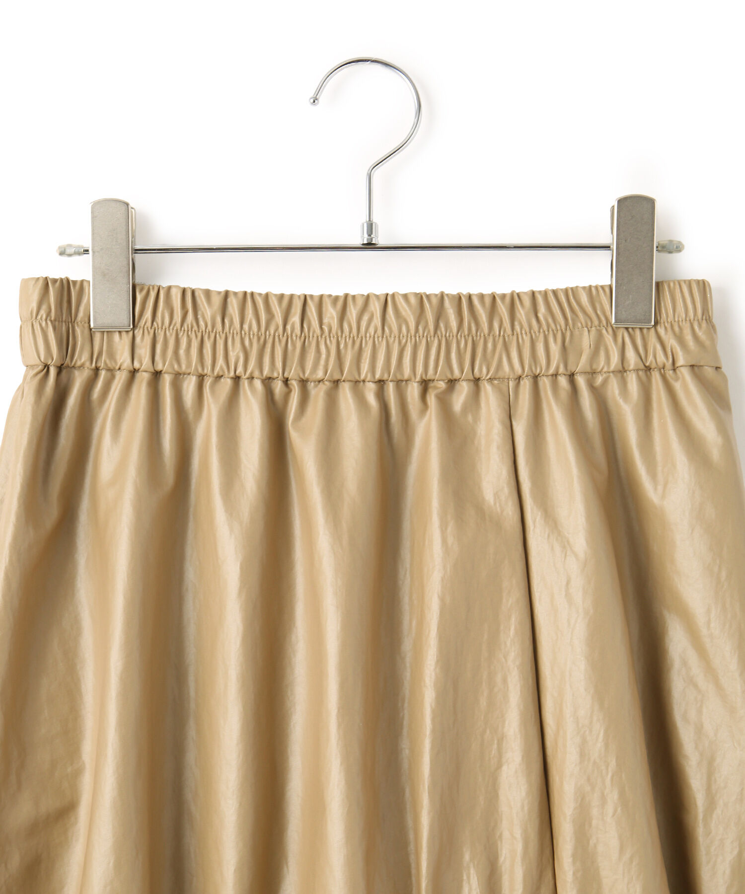 VIS「チンツ加工ギャザーロングスカート」|スカート|