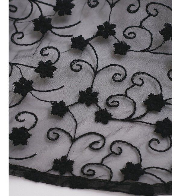 VIS「【洗える】アソートシアーシャツ(フラワー刺繍&無地）」|シャツ・ブラウス|