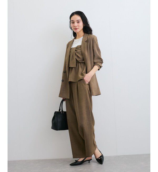 VIS「【新色追加】【美easy】ねじりリボンTシャツドッキングプルオーバー【接触冷感/洗える】」|Tシャツ・カットソー|