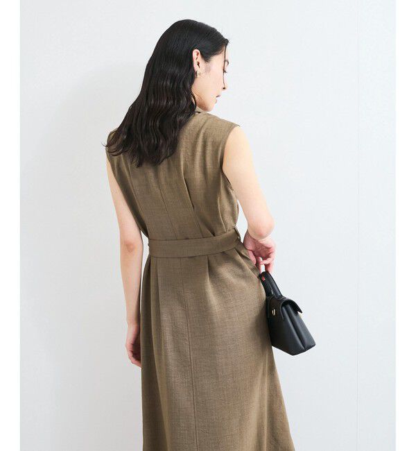 VIS「【美easy】リネンライクジレワンピース【接触冷感/洗える】」|ワンピース|