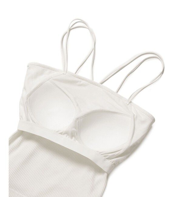 VIS「【選べる着丈】カップ付きWストラップキャミソール【洗える】」|キャミソール|