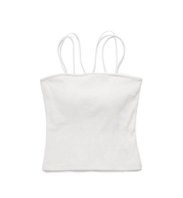 VIS「【選べる着丈】カップ付きWストラップキャミソール【洗える】」|キャミソール|