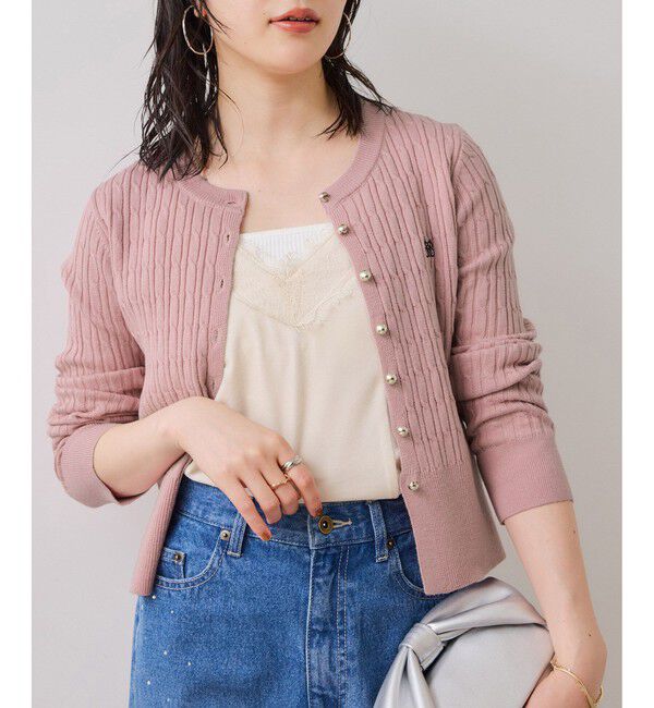 VIS「 ケーブルコンパクトカーディガン」|カーディガン|