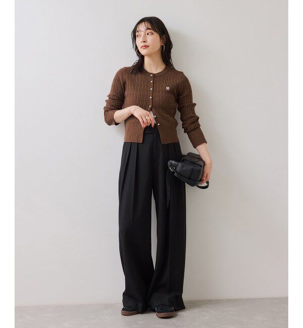 VIS「 ケーブルコンパクトカーディガン」|カーディガン|